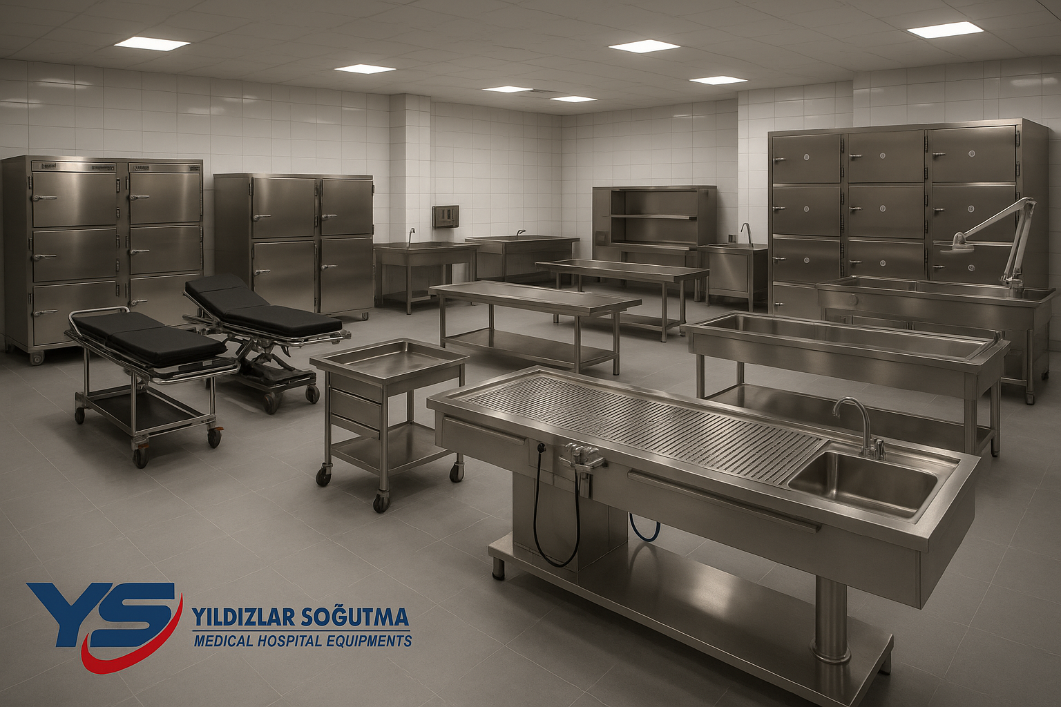 A. Morg ve Cenaze Grubu: Paslanmaz Morg Üniteleri | 2'li ve 3'lü Hastane Tipi Cenaze Dolapları Taşınabilir Klimalı Tabut: Dijital Dereceli ve Tam Hijyenik Çözüm Adli Tıp Otopsi Masaları ve Kadavra Saklama Sistemleri (Yerli Üretim) Mobil Morg ve Cenaze Yıkama Üniteleri | Uygun Fiyat & Yüksek Kalite B. Hastane Demirbaş Grubu: Ameliyathane ve Sterilizasyon Üniteleri: Paslanmaz Cerrahi El Yıkama Evyesi Hastane Tipi Paslanmaz Dolaplar: İlaç, Narkotik ve Alet Muhafaza Çözümleri Medikal Taşıma Arabaları: Cerrahi Alet, Pansuman ve Acil Müdahale (Crash Cart) Anatomi Laboratuvarı Kurulumu ve Kadavra Diseksiyon Masaları
