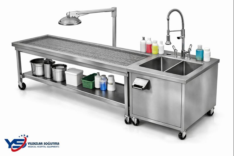 Adli tıp otopsi masası: teknik şartnameye uygun üretim, özel ölçü seçenekleri ve servis desteği. Katalog ve fiyat listesi isteyin.