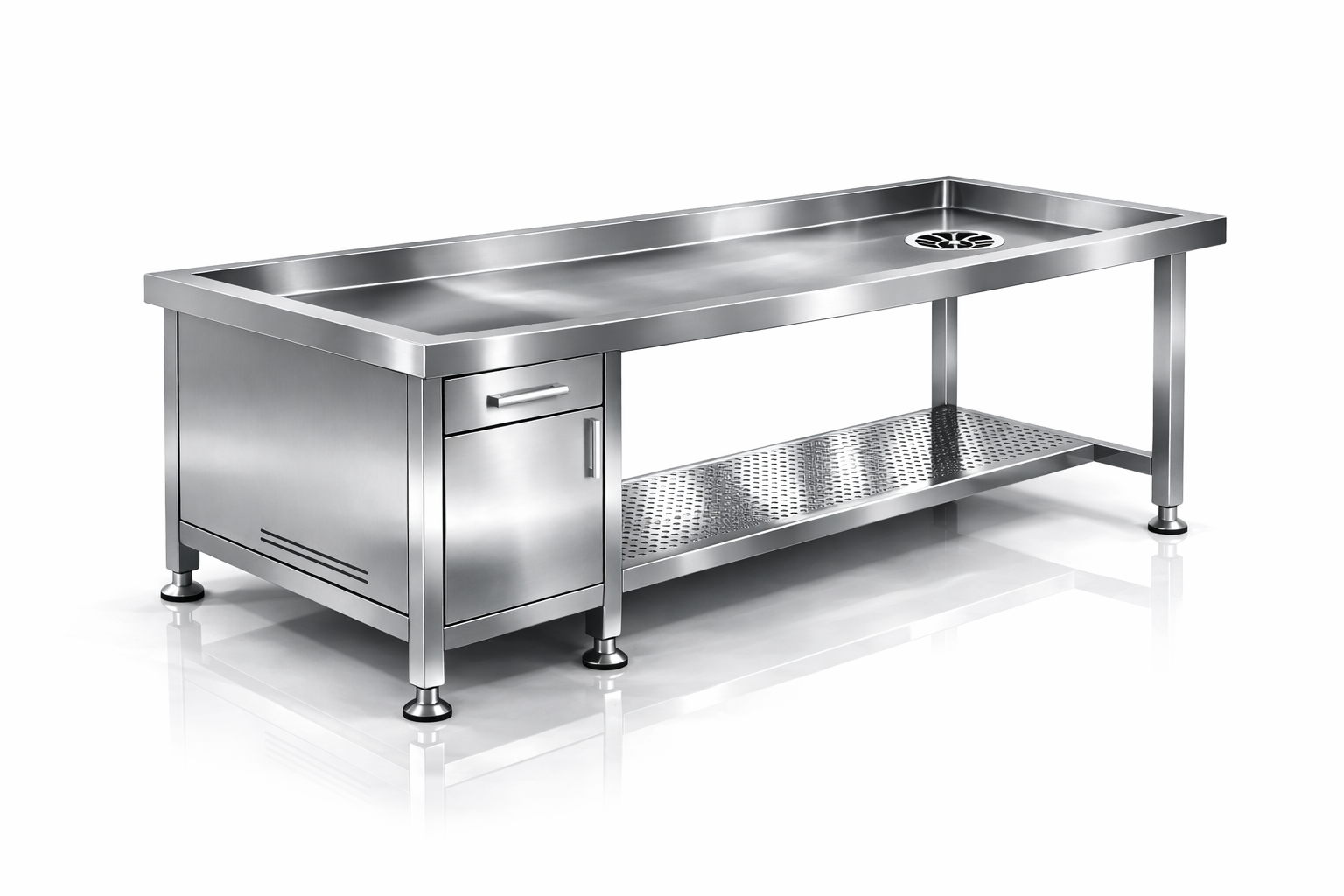 YS 003 R-XLINE DX Gasil Masası Paslanmaz Çelik Model