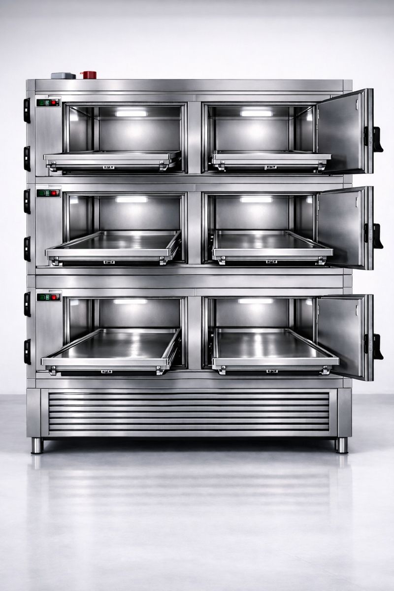 Morg dolabı ve cenaze muhafaza sistemleri, profesyonel üretim ve yüksek kalite gerektirir. Yıldız Soğutma tarafından üretilen morg sistemleri; paslanmaz çelik gövdesi, güçlü soğutma ünitesi ve hijyenik tasarımı ile uzun yıllar güvenli kullanım sağlar. Adli tıp kurumları, hastaneler ve belediyeler için özel projelendirme yapılmaktadır. Avrupa’da kendini kanıtlamış, 4 kere ihracat ödüllü bir marka olarak güvenilir ve dayanıklı morg çözümleri sunulmaktadır.